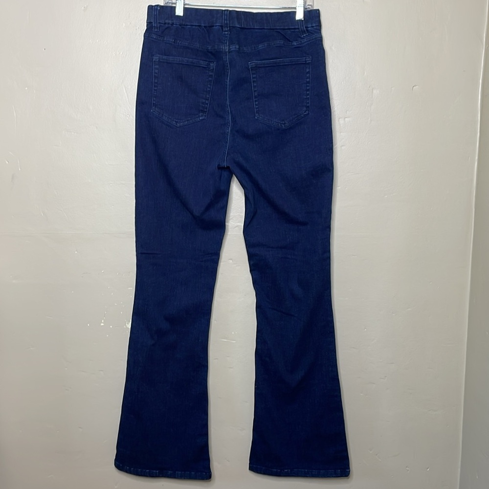 Denim&Co Jegging Jeans Dark Wash Pull-On Stretchy Comfy Bootcut Leg NWT 30